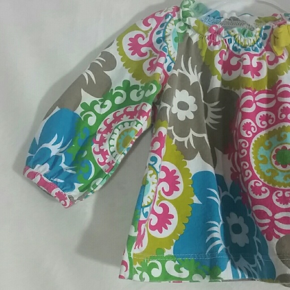 Carter's Floral Print Bow Long Sleeve Top - Picture 4 of 8